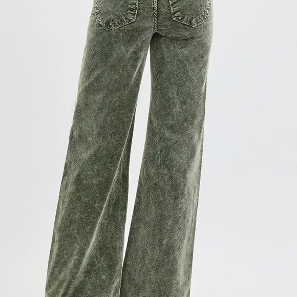 RISEN Full Size High Rise Wide Leg Corduroy Jeans Plus Size - Picture 5 of 7